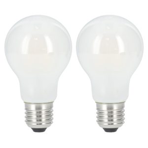 Xavax LED-Gloeidraad Gloeilamp E27 806lm Warm Wit Mat 2 Stuks