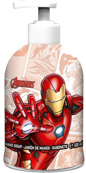 handzeep Iron Man junior 500 ml rood/zalmroze