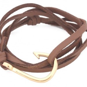 armband Haak heren polyurethaan bruin/goud